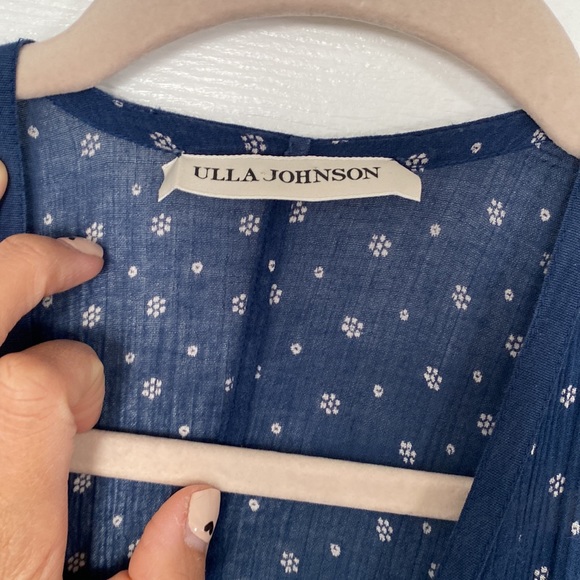 Ulla Johnson Navy Cotton Dress with Buttons - Picture 2 of 12